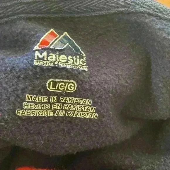 Majestic Red Sox Men’s Stitched Hoodie Blue/Red Size Large - Picture 4 of 4